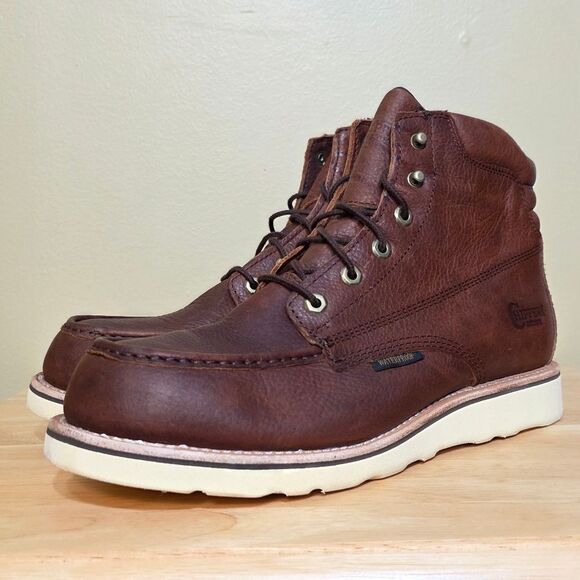 Chippewa Edge Walker 6" Waterproof Lace Up Wedge Boots Briar Haystack Men's 10.5 - Picture 3 of 7